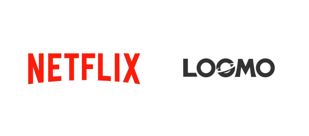 Loomo brandmark logo types - Netflix Loomo logotype logos